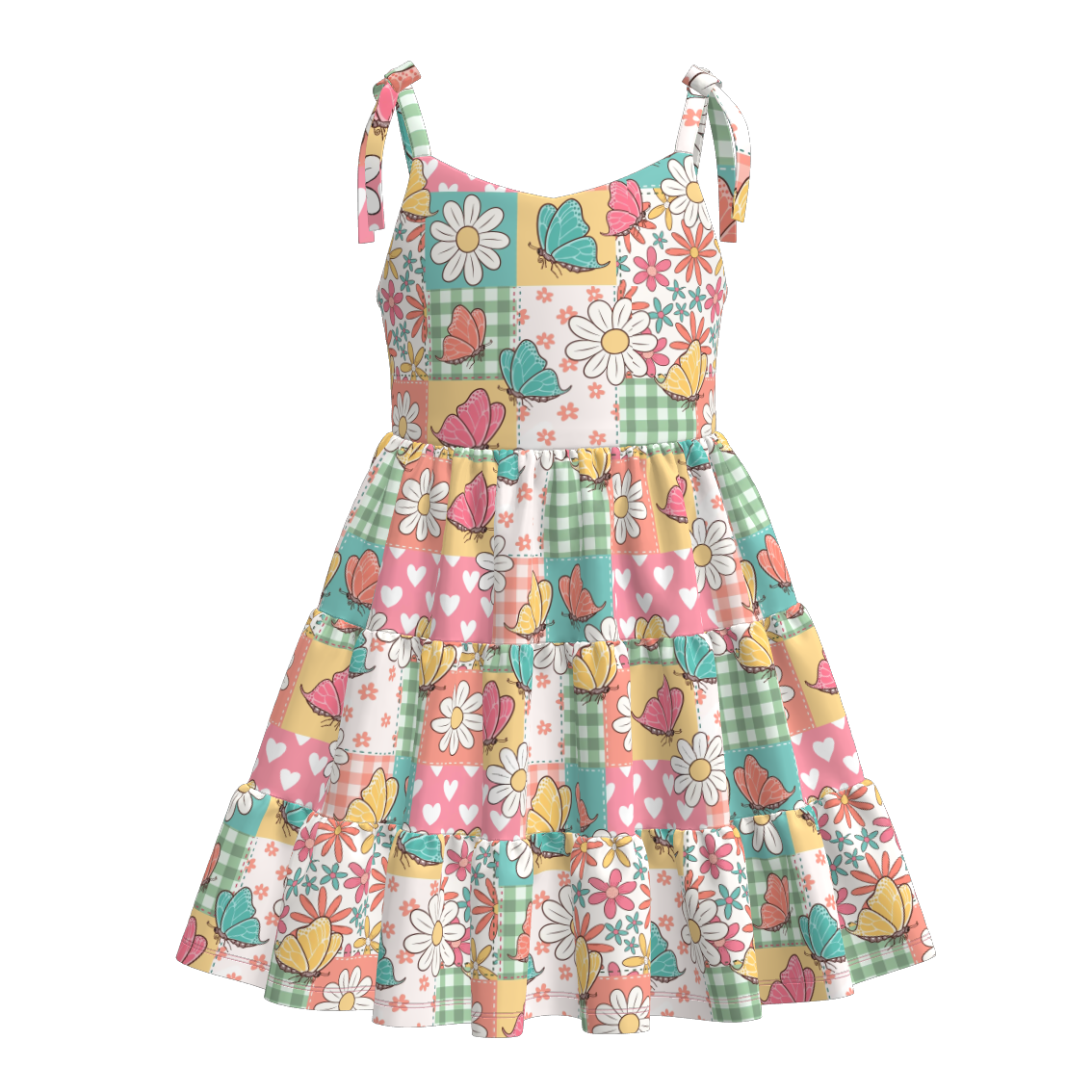 (Pre Order)Mommy and Me Spring&Summer Floral Print Slip Dress