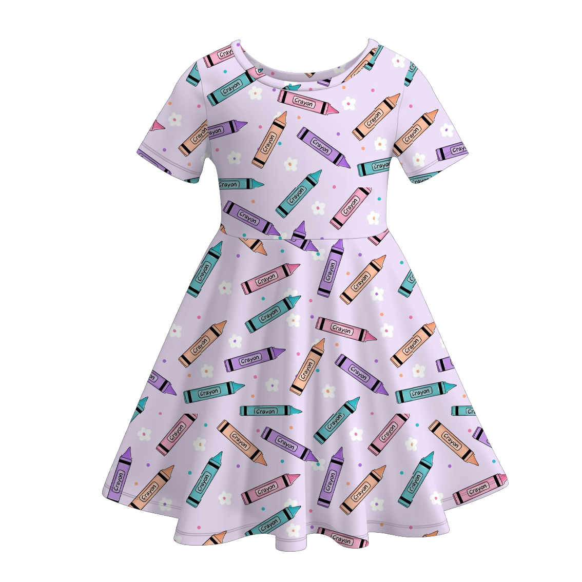 (Pre Order)Girls Summer Back To School Print Dress
