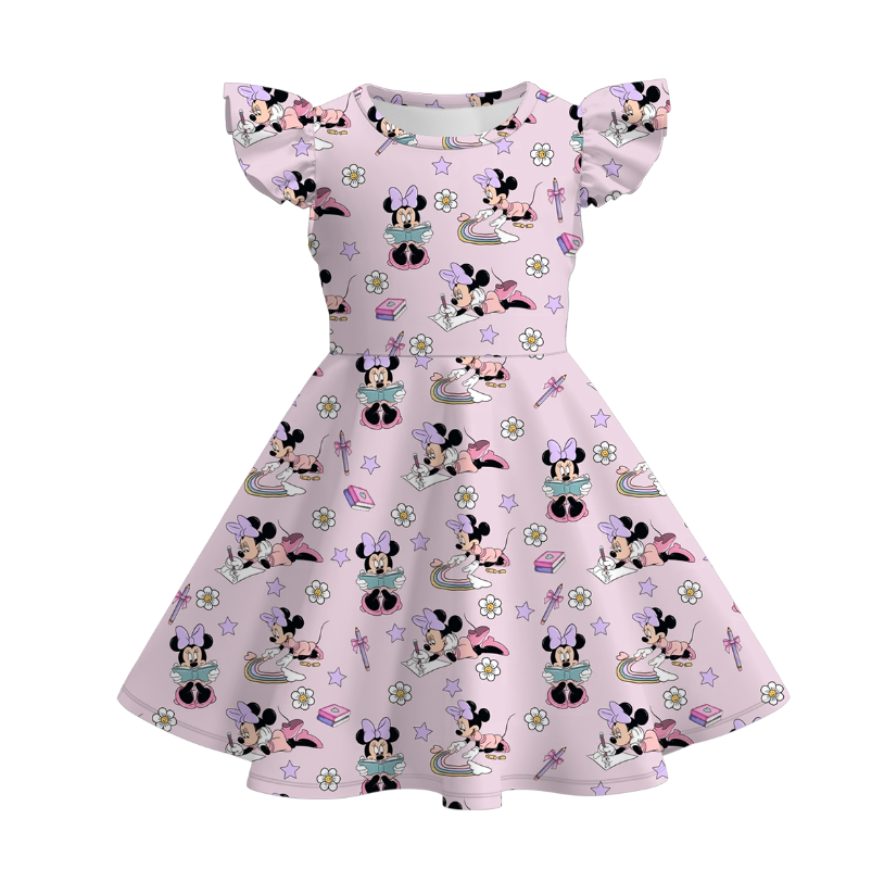(Pre Order)Girls Summer Back To School Print Dress