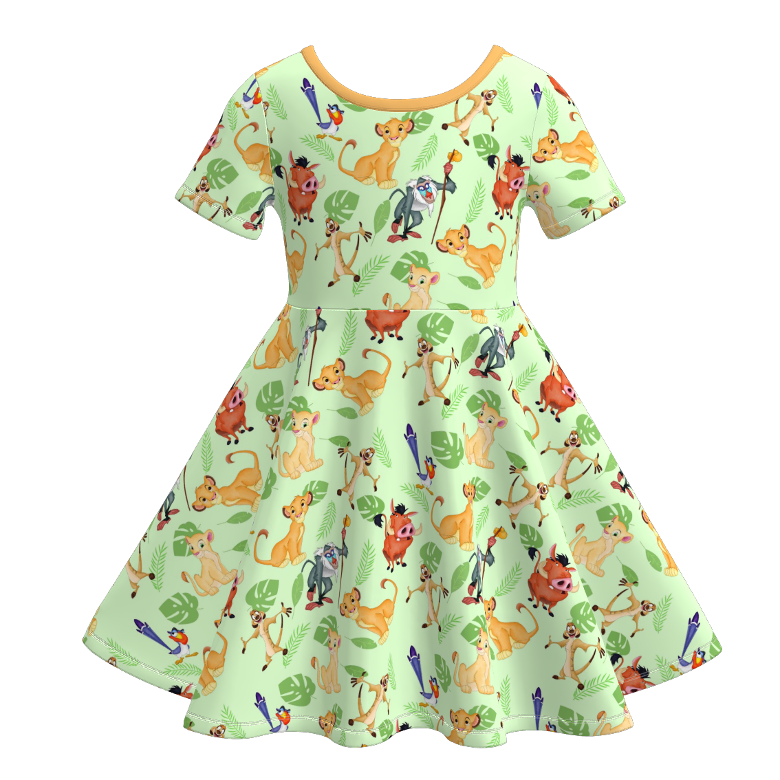 (Pre Order)Girls Spring and Summer Cartoon Print Dress
