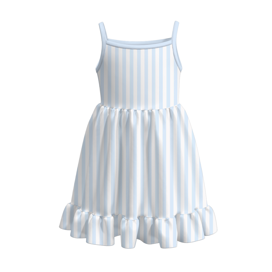 (Pre Order)Girls Spring and Summer Plaid&Stripe Slip Dress
