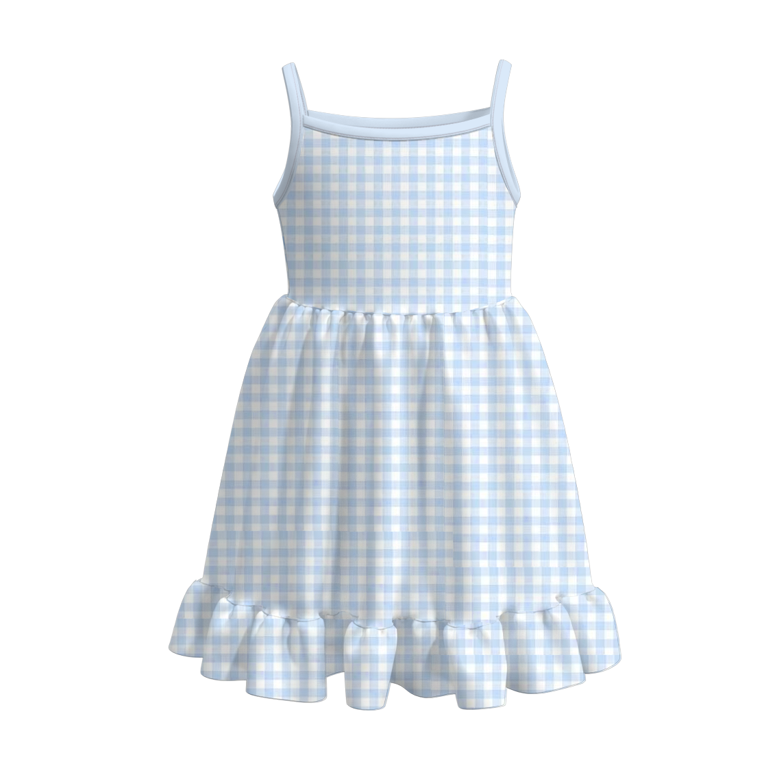 (Pre Order)Girls Spring and Summer Plaid&Stripe Slip Dress