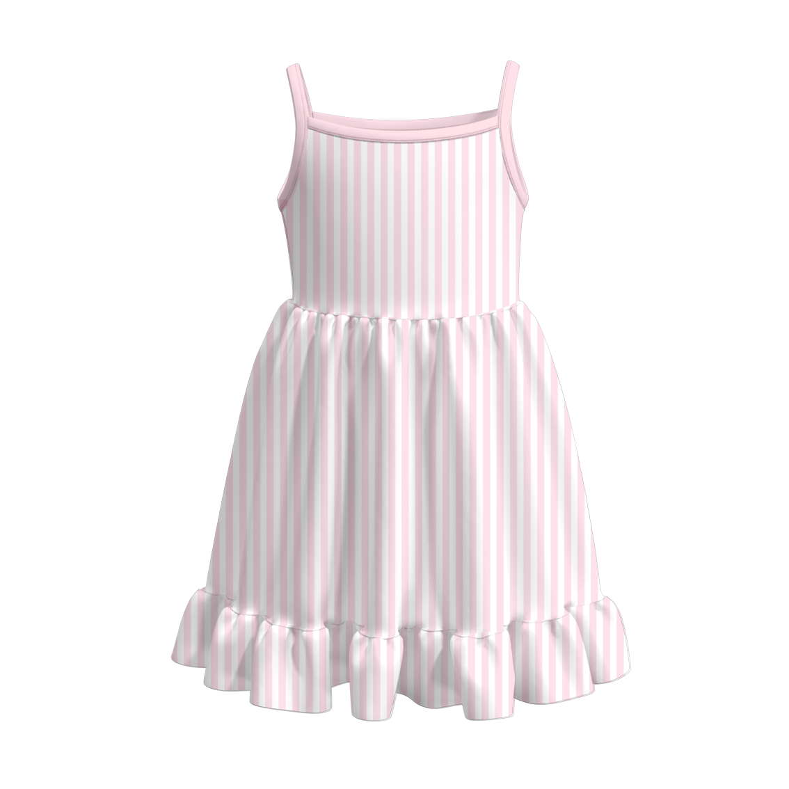 (Pre Order)Girls Spring and Summer Plaid&Stripe Slip Dress