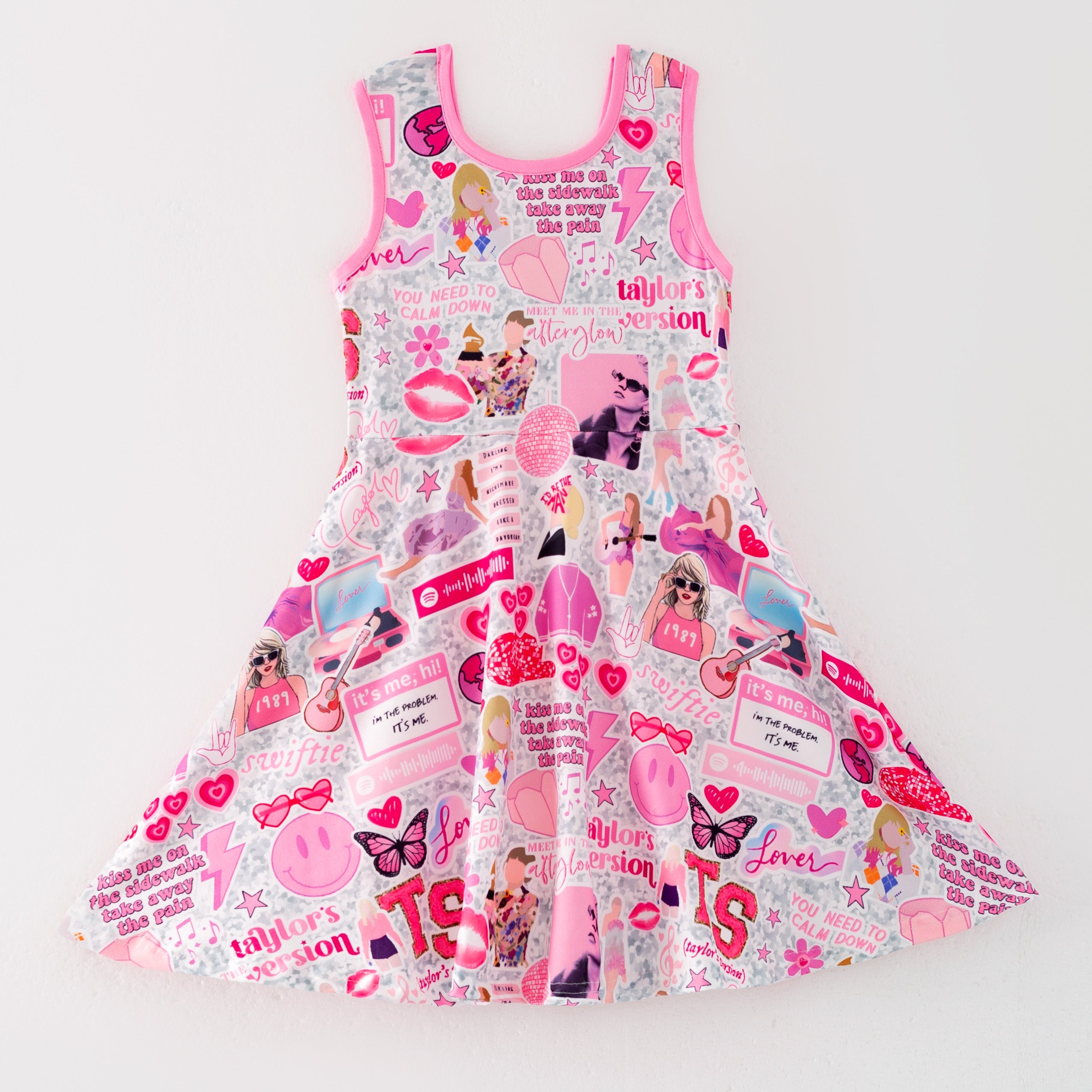 (Pre Order)Mommy and Me Summer TS Print Skort Dress&Jumpsuit