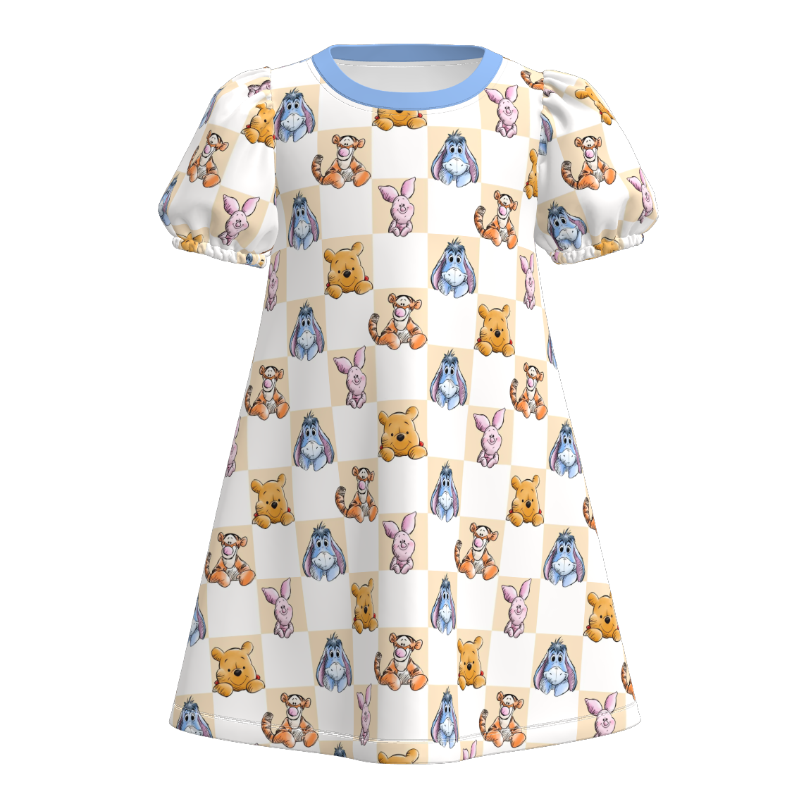 (Pre Order)Girls Spring and Summer Cartoon Print Dress