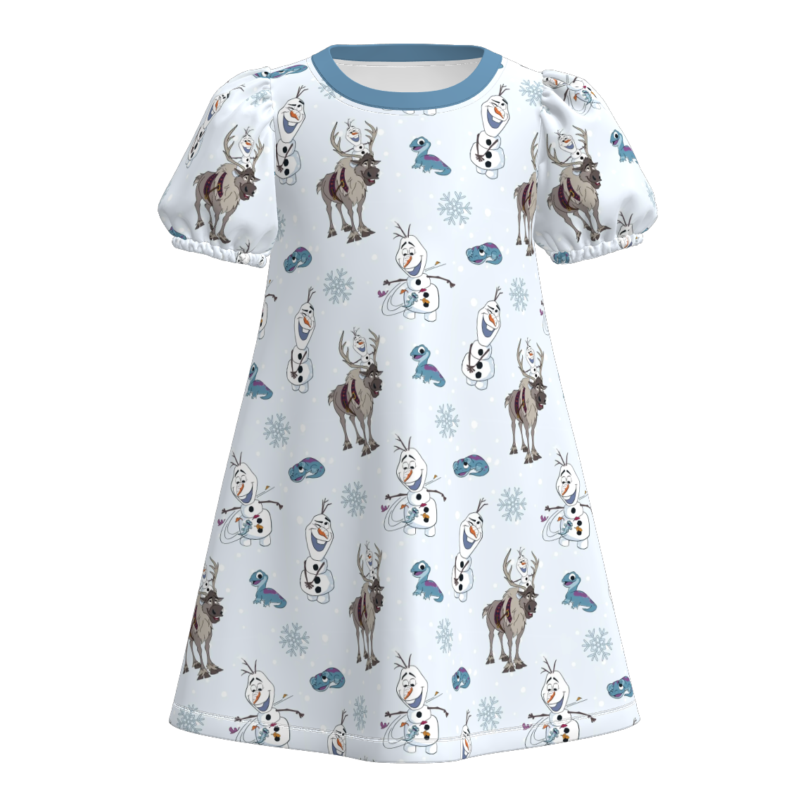 (Pre Order)Girls Spring and Summer Cartoon Print Dress