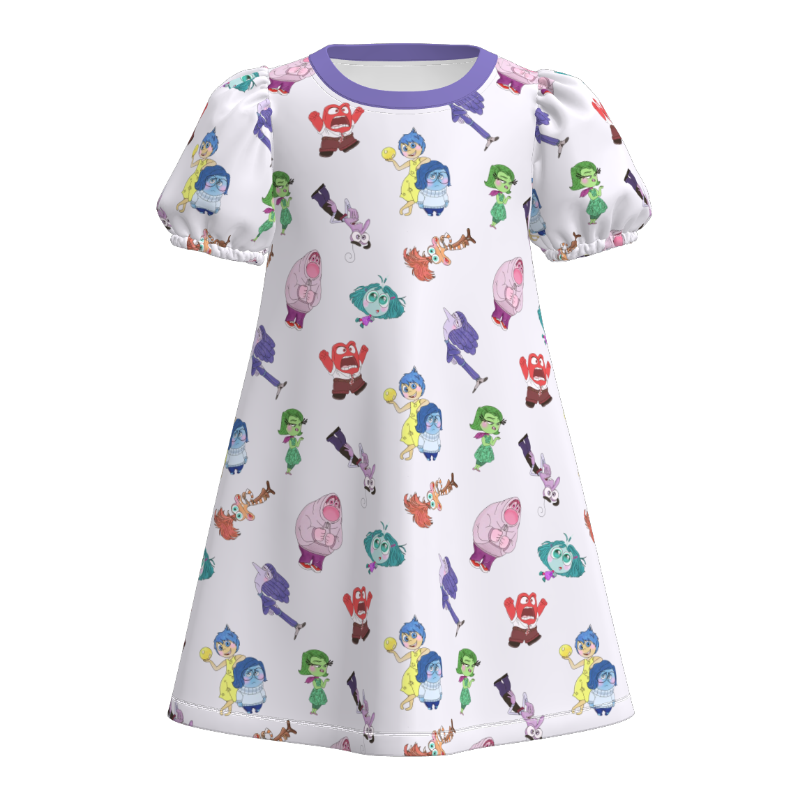 (Pre Order)Girls Spring and Summer Cartoon Print Dress
