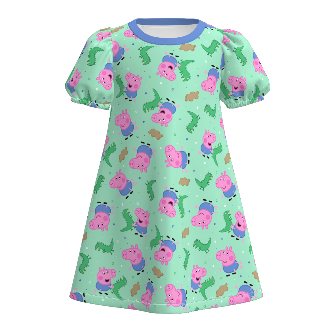 (Pre Order)Girls Spring and Summer Cartoon Print Dress