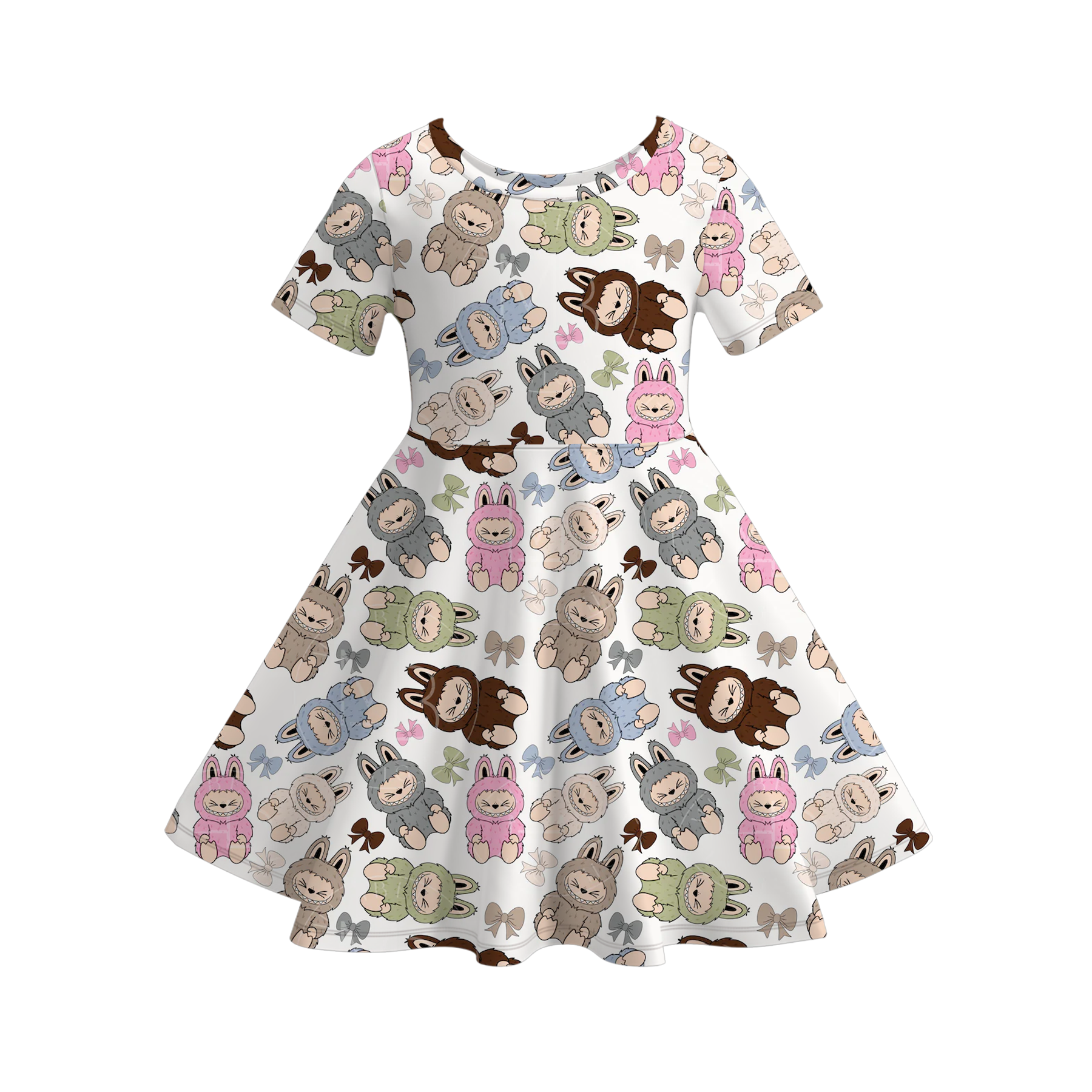 (Pre Order)Girls Spring and Summer Cartoon Print Dress,Set,Jumpsuit&Top