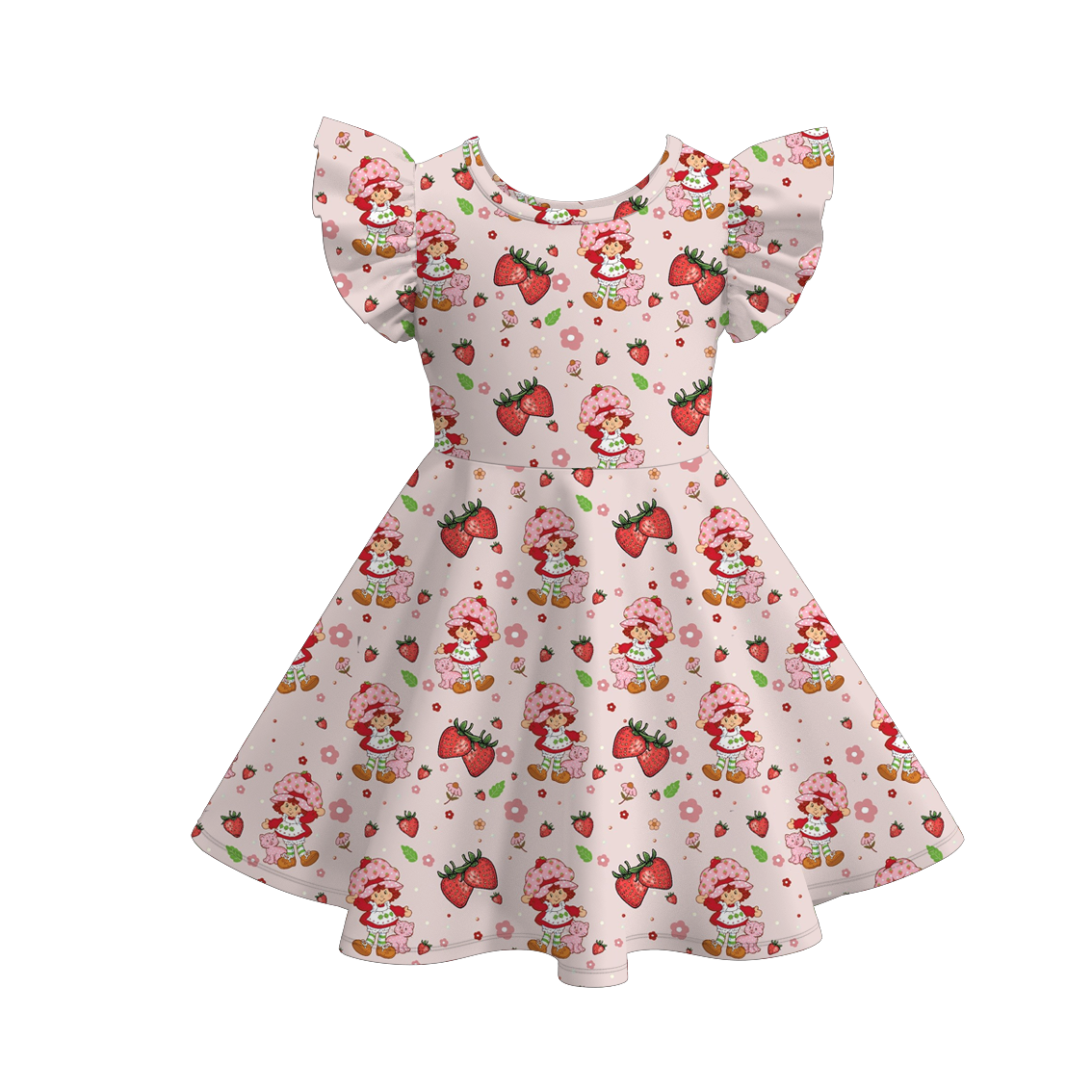 (Pre Order)Girls Spring and Summer Strawberry Print Dress