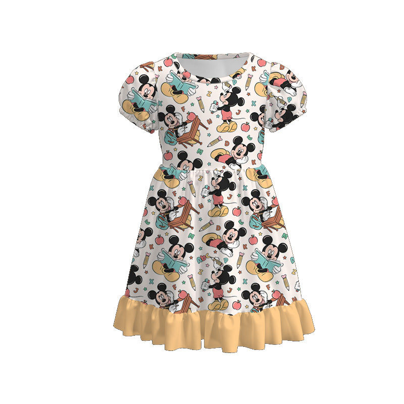 (Pre Order)Girls Summer Back To School Print Dress