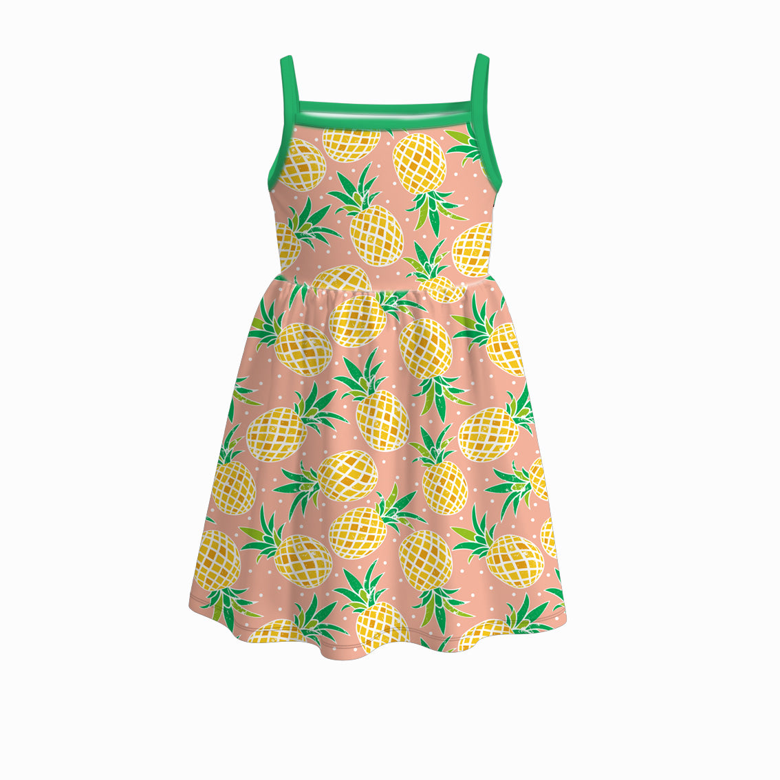 (Pre Order)Girls Spring and Summer Floral&Fruit Print Slip Dress