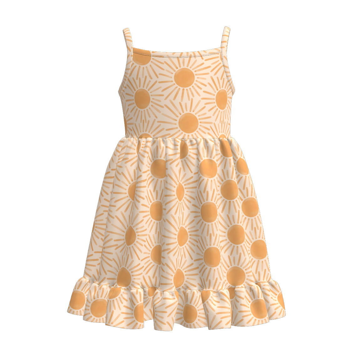 (Pre Order)Girls Spring and Summer Print Slip Dress