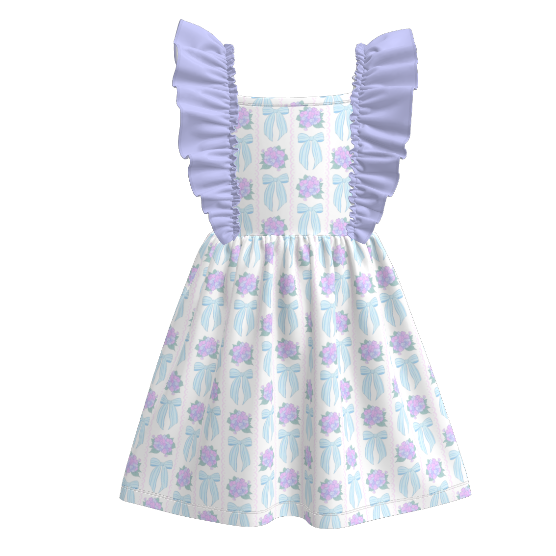 (Pre Order)Sisters Spring and Summer Bow Print Dress&Romper