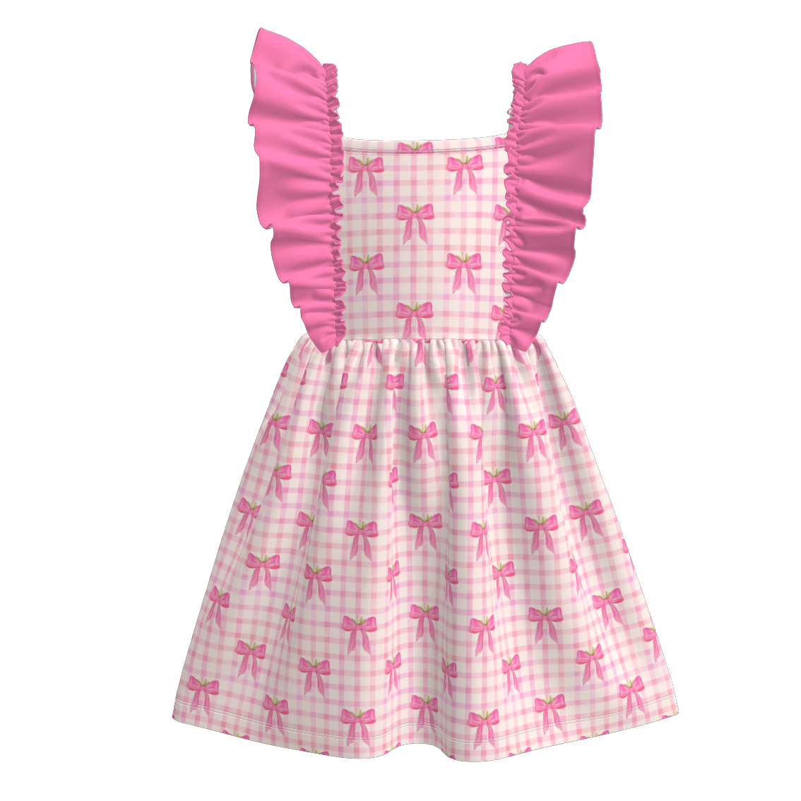 (Pre Order)Sisters Spring and Summer Bow Print Dress&Romper