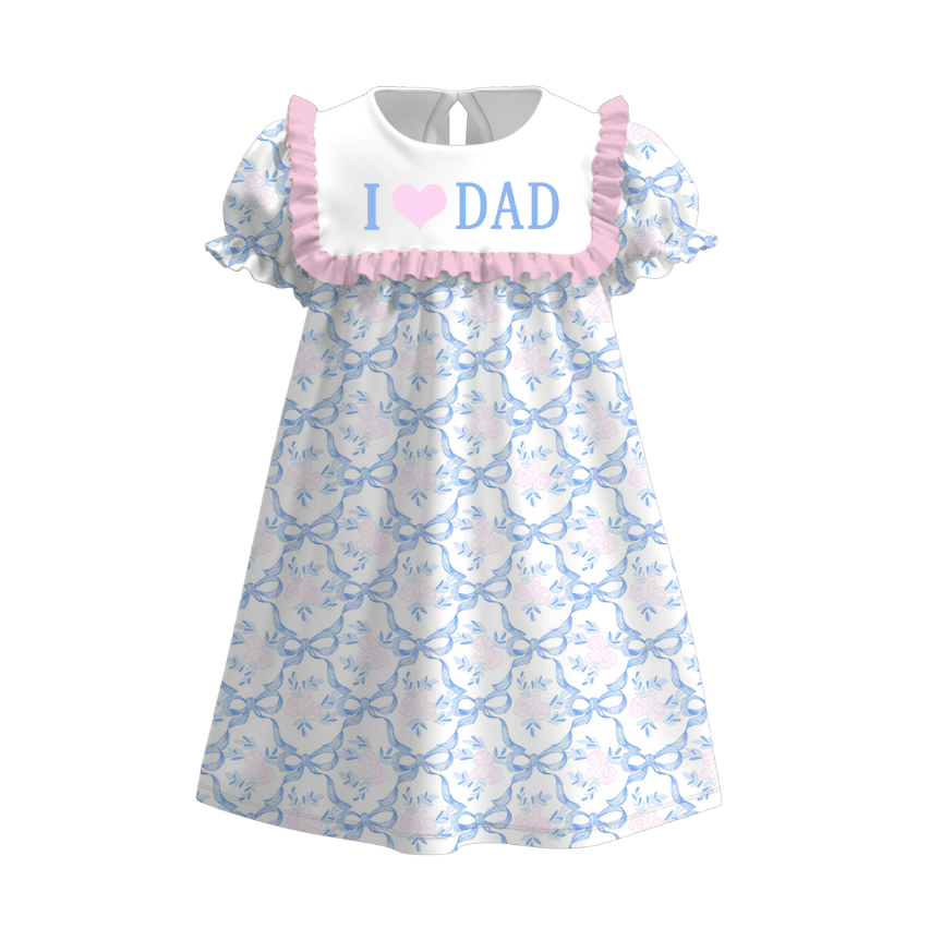 (Pre Order)Sisters Summer I♥DAD Embroidery Dress&Romper