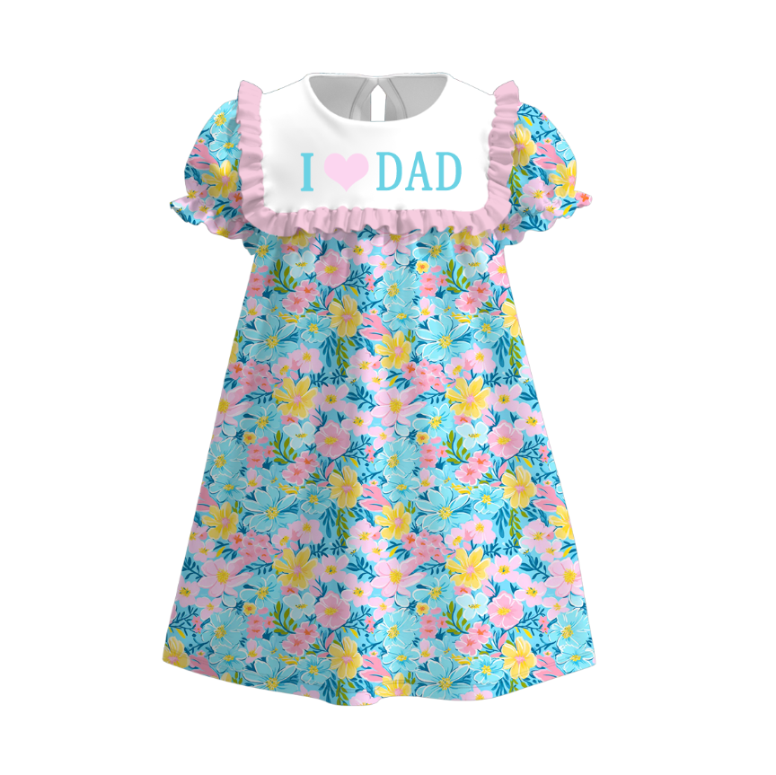 (Pre Order)Sisters Summer I♥DAD Embroidery Dress&Romper