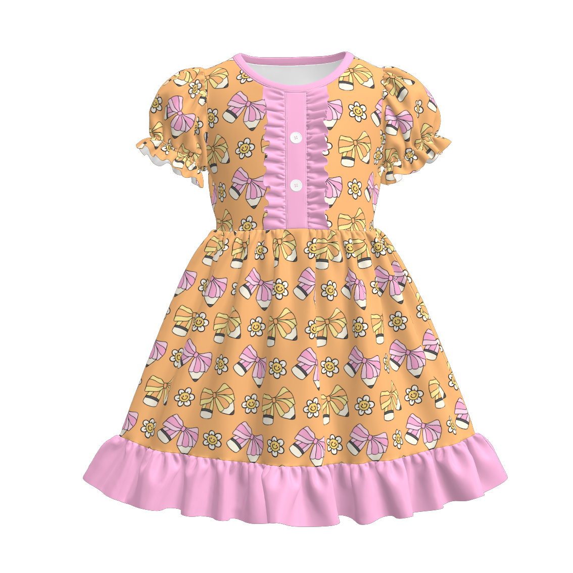 (Pre Order)Sister Summer Back To School Print Dress,Romper&Set