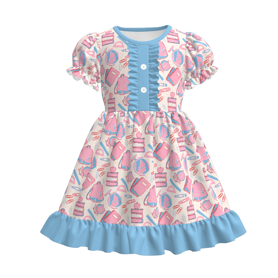 (Pre Order)Sister Summer Back To School Print Dress,Romper&Set