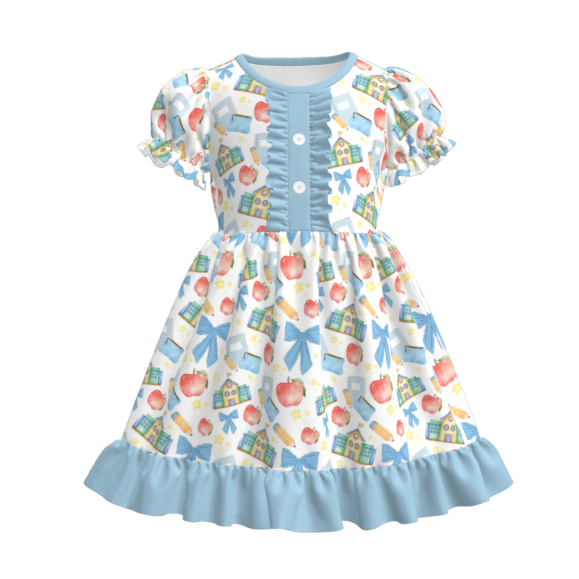 (Pre Order)Sister Summer Back To School Print Dress,Romper&Set