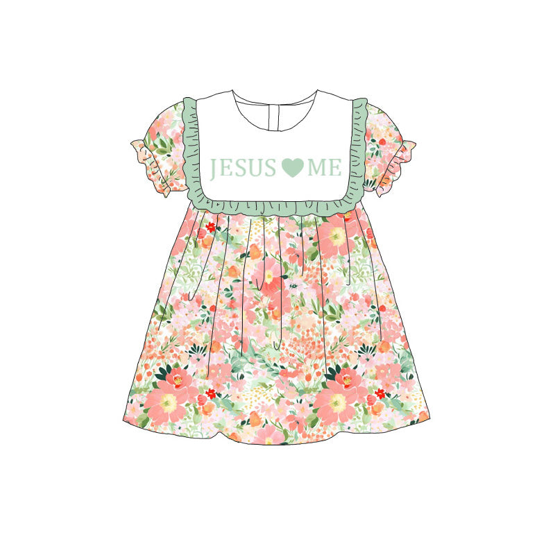 (Pre Order)Siblings Fall JESUS♥ME Embroidery Smocked Dress,Set&Romper