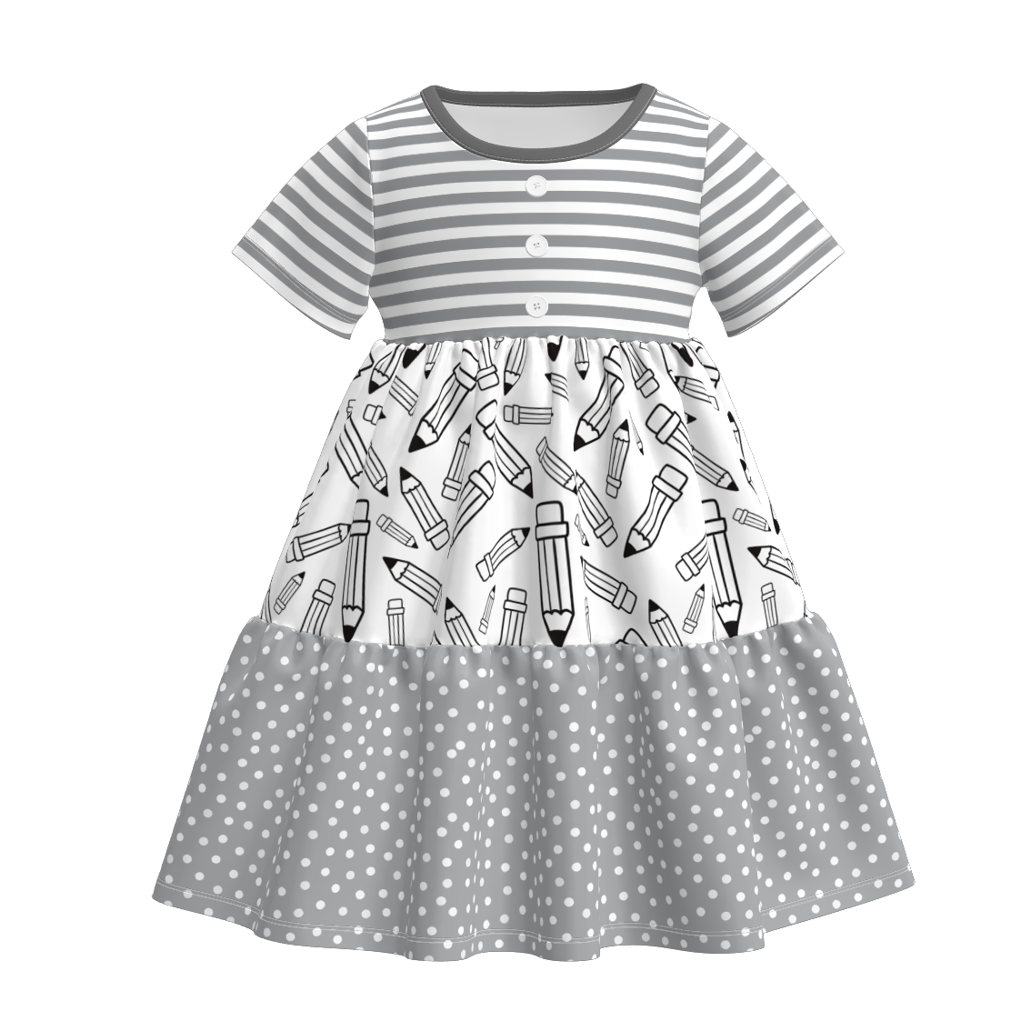(Pre Order)Siblings Summer Back To School Print Dress,Set&Top