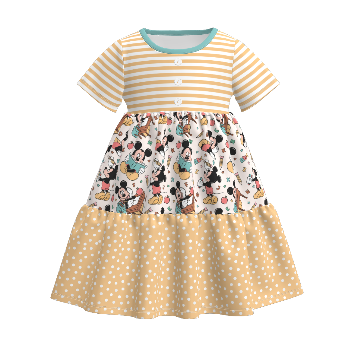 (Pre Order)Siblings Summer Back To School Print Dress,Set&Top