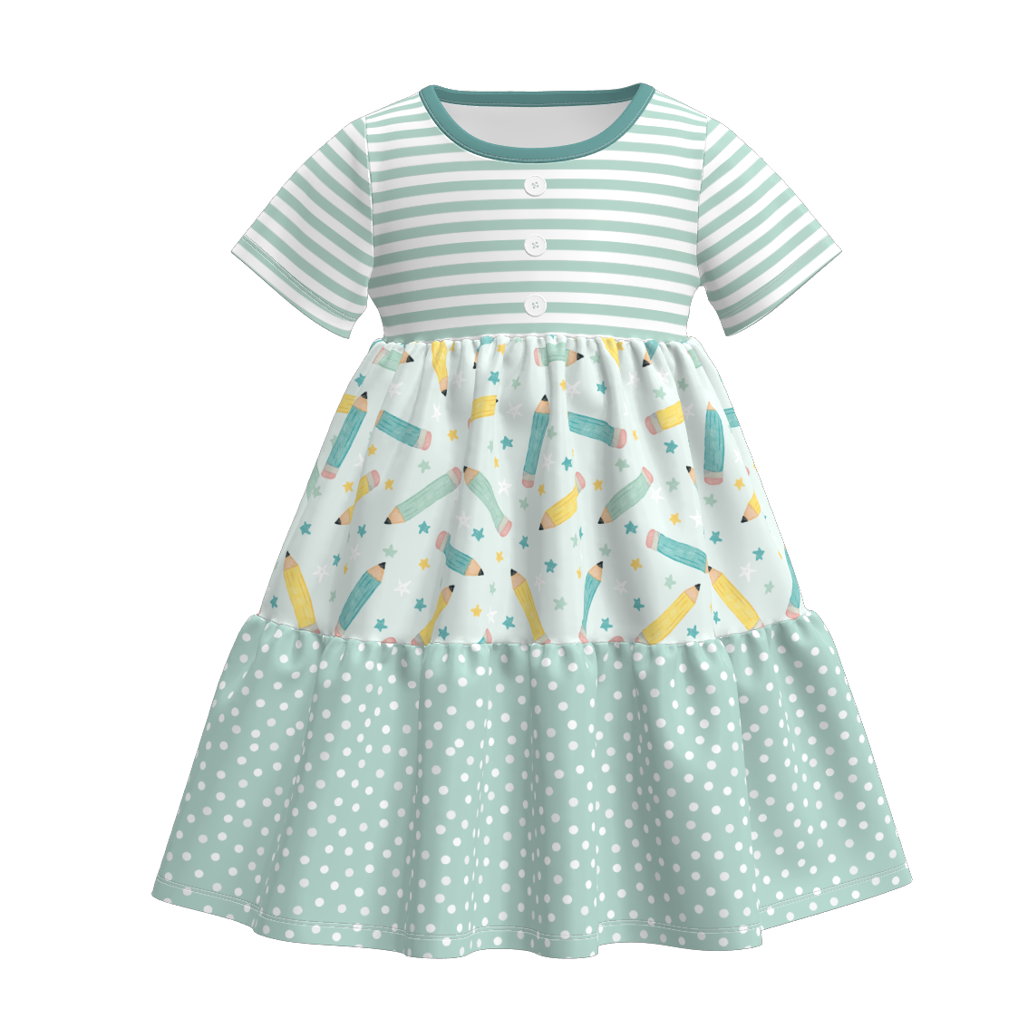 (Pre Order)Siblings Summer Back To School Print Dress,Set&Top