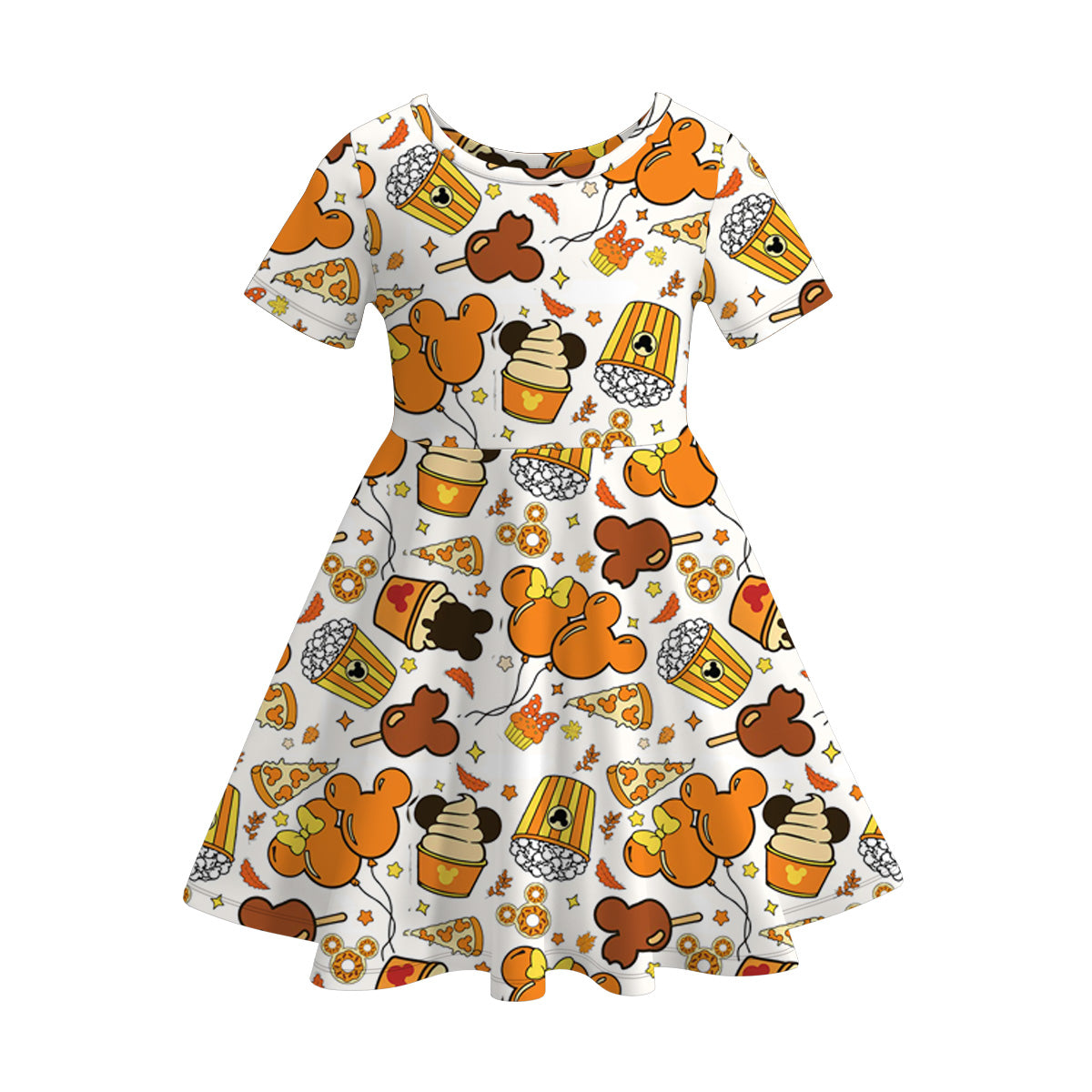 (Pre Order)Family Halloween Cartoon Print Dress,Set,Top&Romper