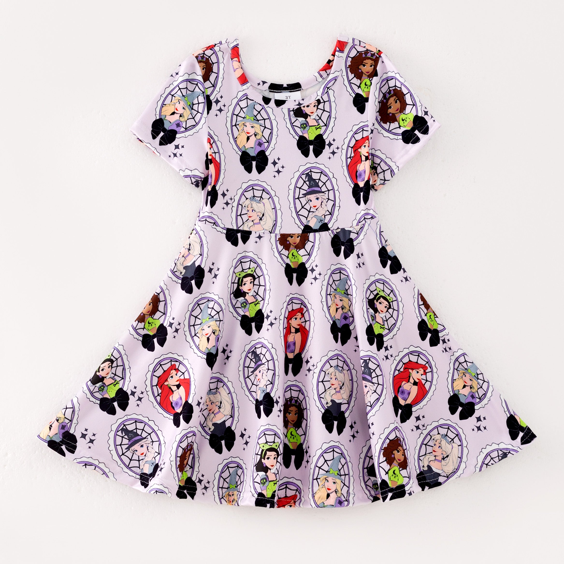 (Pre Order,Prepack Zone)Girls Halloween Witch Print Dress