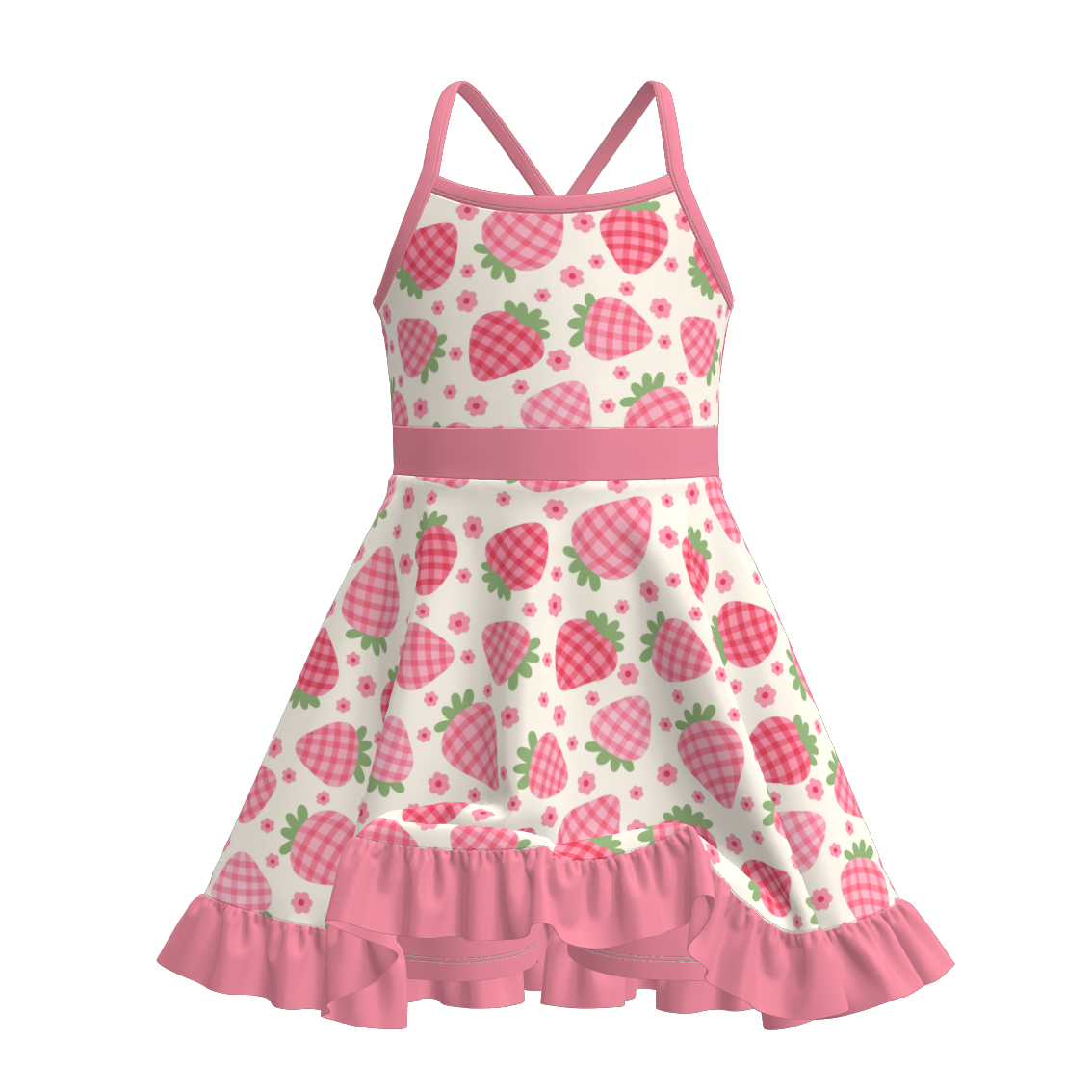 (Pre Order)Girls Spring and Summer Print Skort Dress