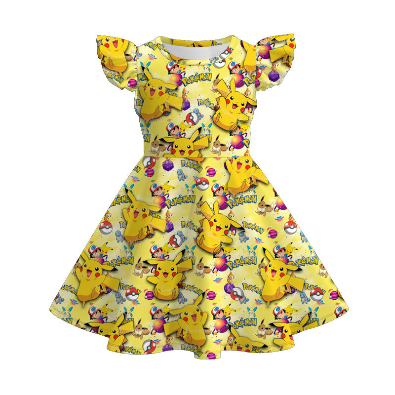 (Pre Order)Siblings Summer Cartoon Print Dress,Set&Top
