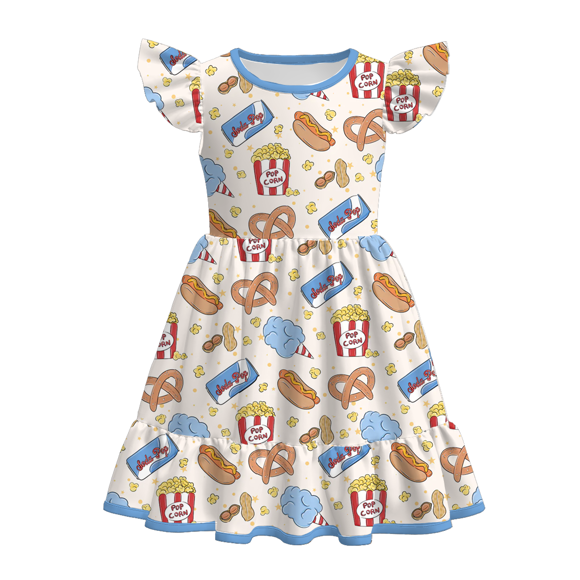 (Pre Order)Girls Spring&Summer Animals Print Dress