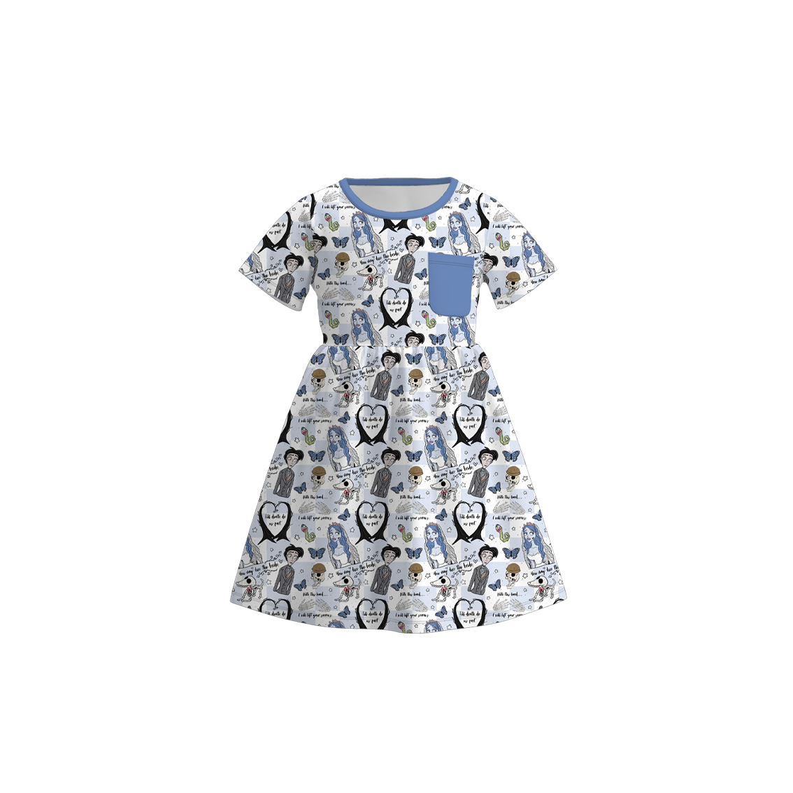 (Pre Order)Family Halloween Cartoon Print Dress&Set