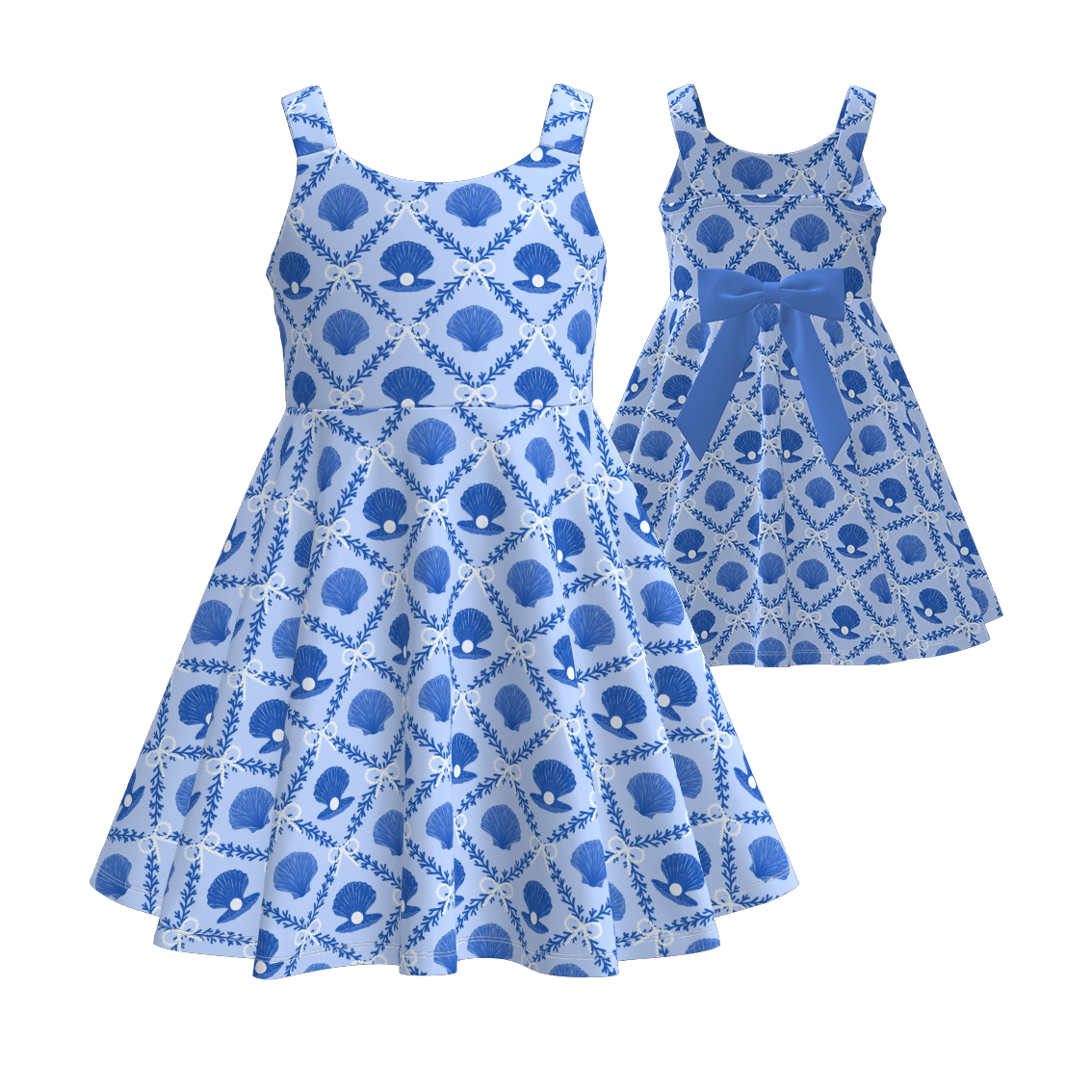 (Pre Order)Girls Spring and Summer Print Dress