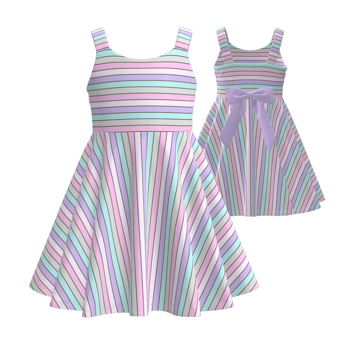 (Pre Order)Girls Spring and Summer Print Dress