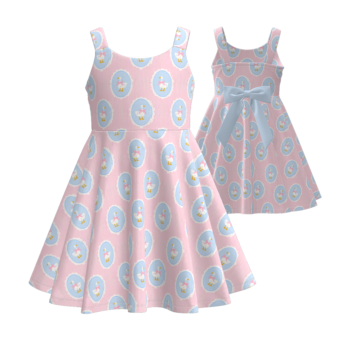 (Pre Order)Girls Spring and Summer Print Dress