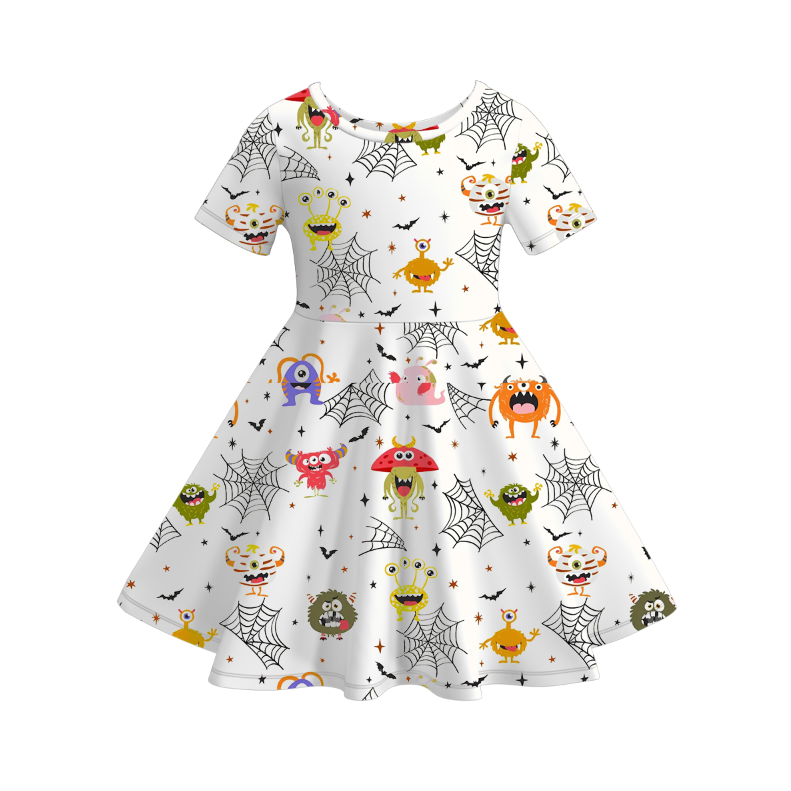 (Pre Order)Family Halloween Print Dress,Top&Romper
