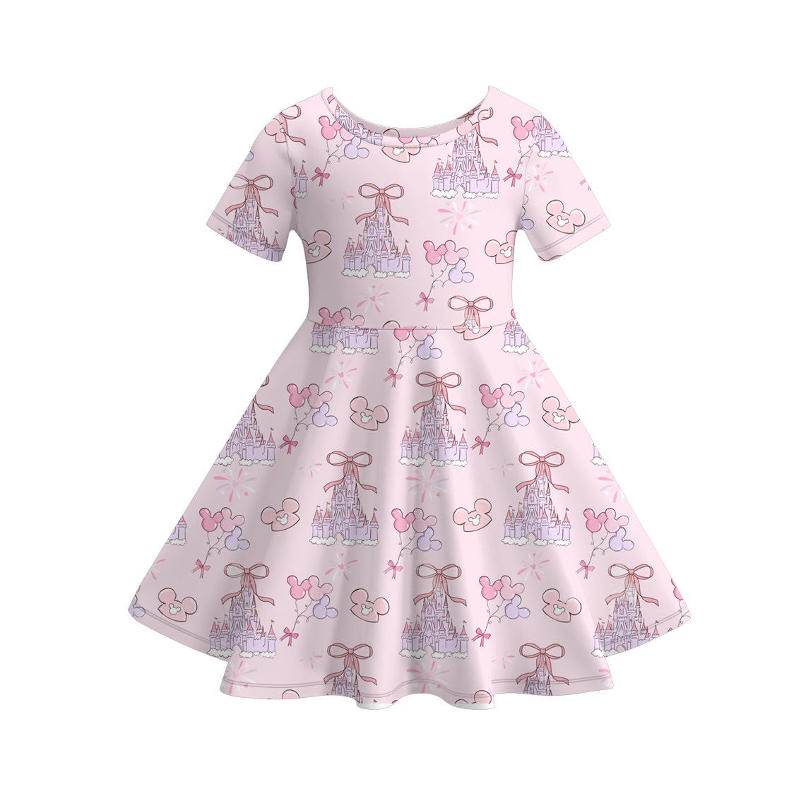 (Pre Order)Girls Spring&Summer Cartoon Print Dress