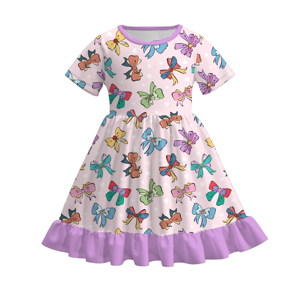 (Pre Order)Girls Spring&Summer Cartoon Print Dress