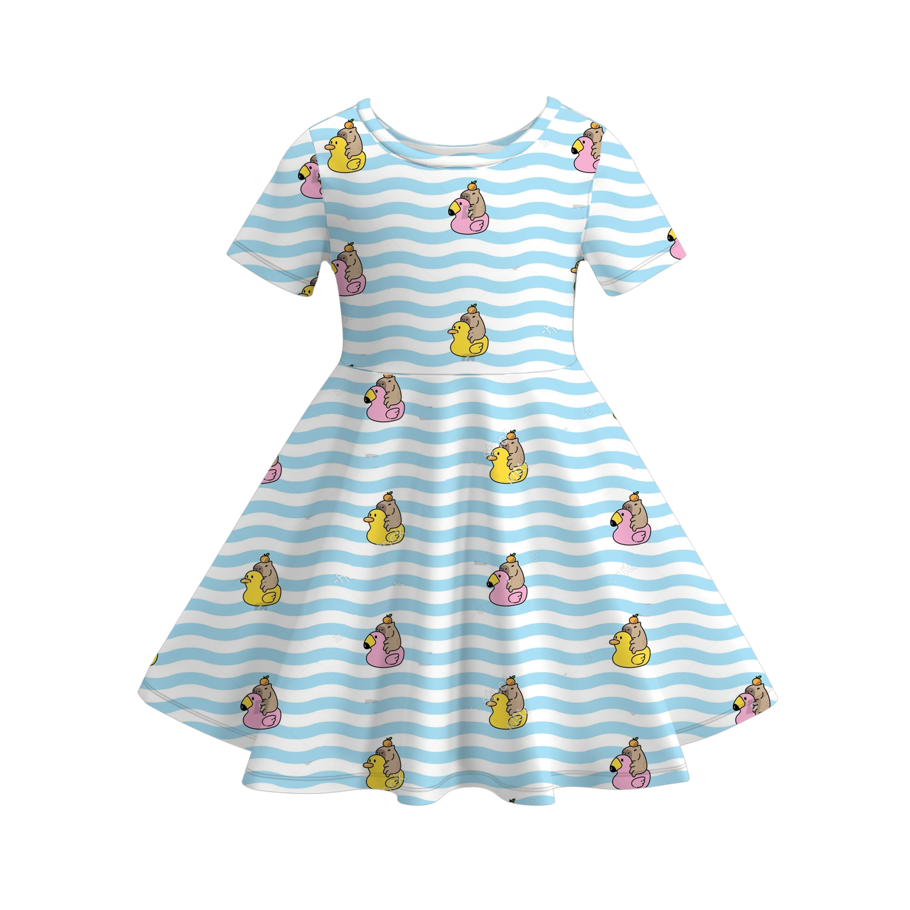 (Pre Order)Girls Spring&Summer Cartoon Print Dress