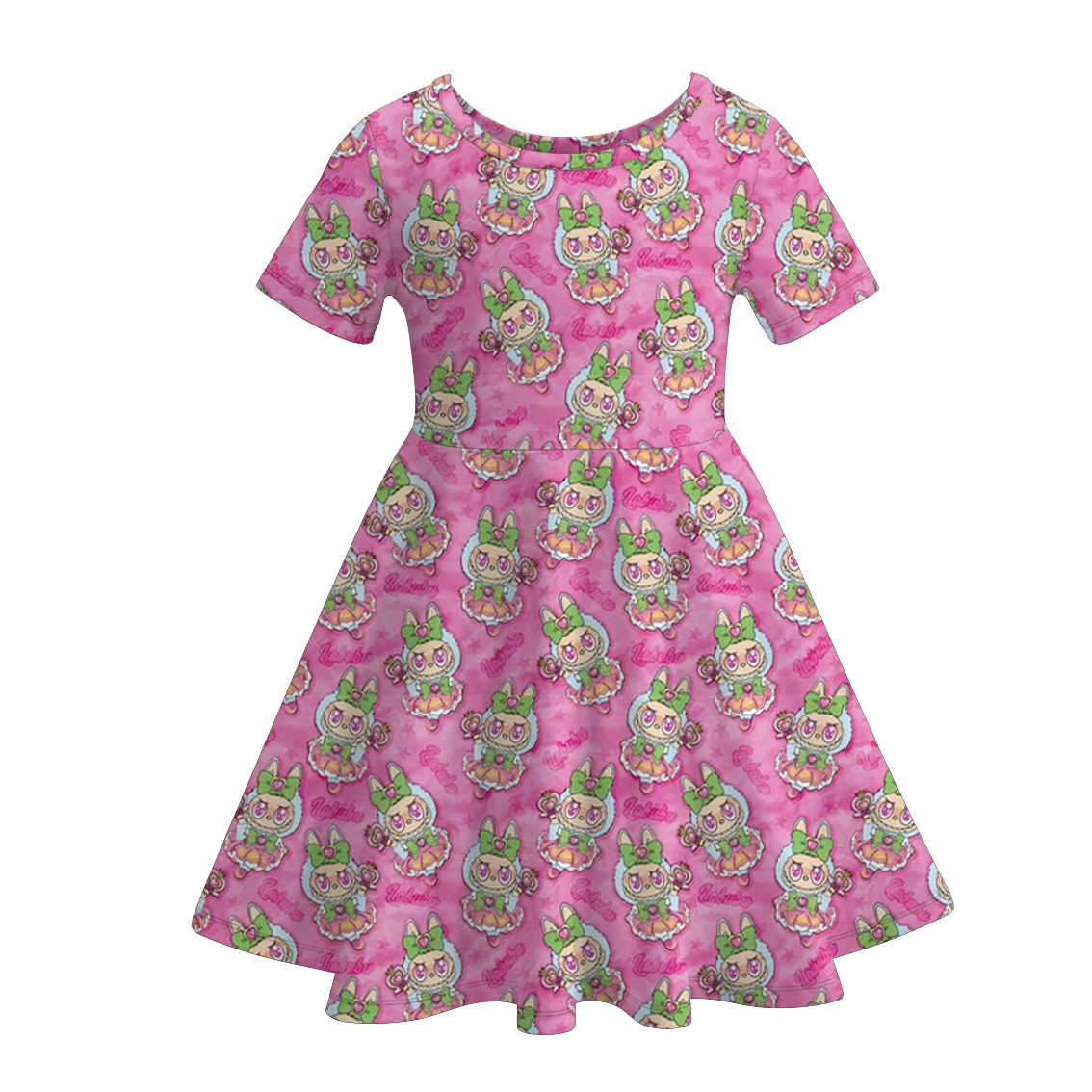 (Pre Order)Girls Spring&Summer Cartoon Print Dress