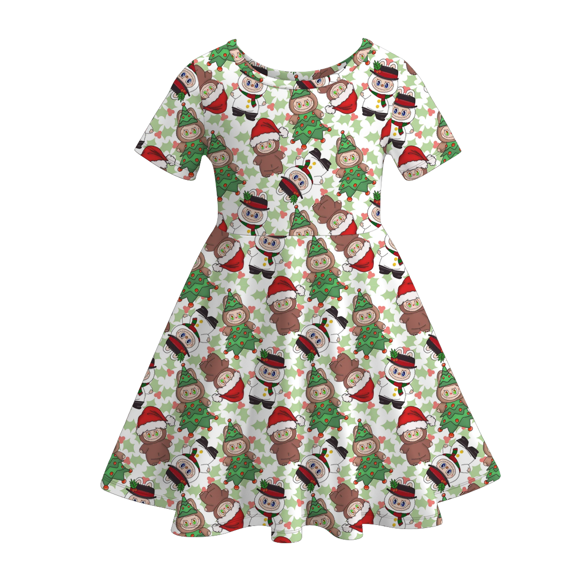 (Pre Order)Girls Spring&Summer Cartoon Print Dress