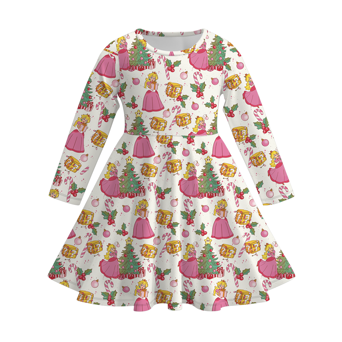 (Pre Order)Family Christmas Princess Print Dress,Set&Romper