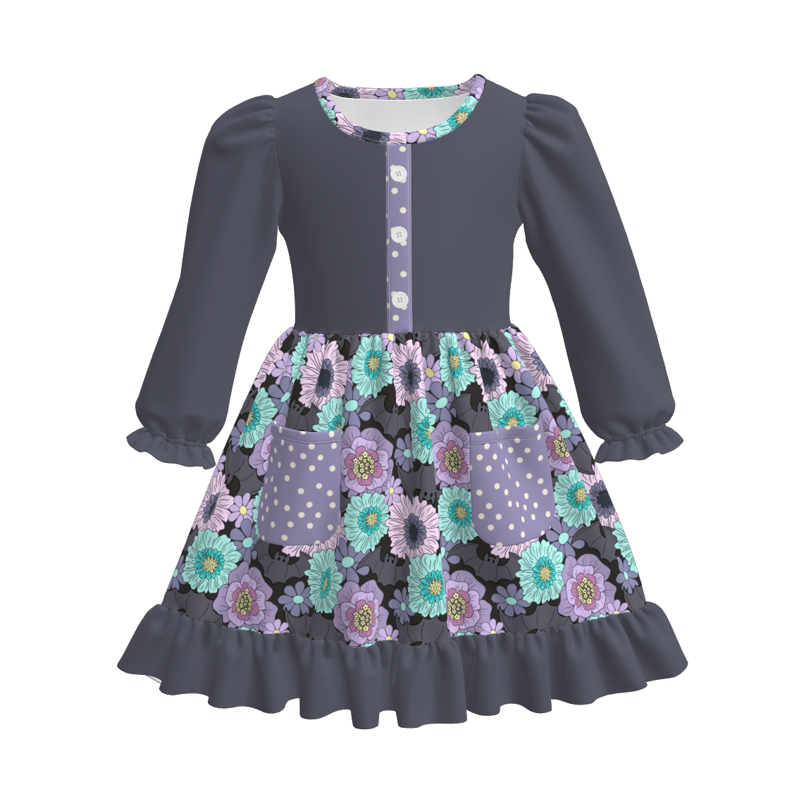 (Pre Order)Family Fall Floral Print Dress,Set&Romper