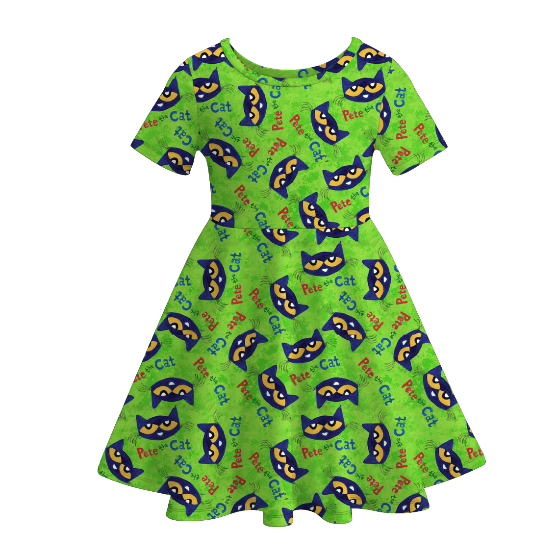 (Pre Order)Girls Fall Cartoon Print Dress
