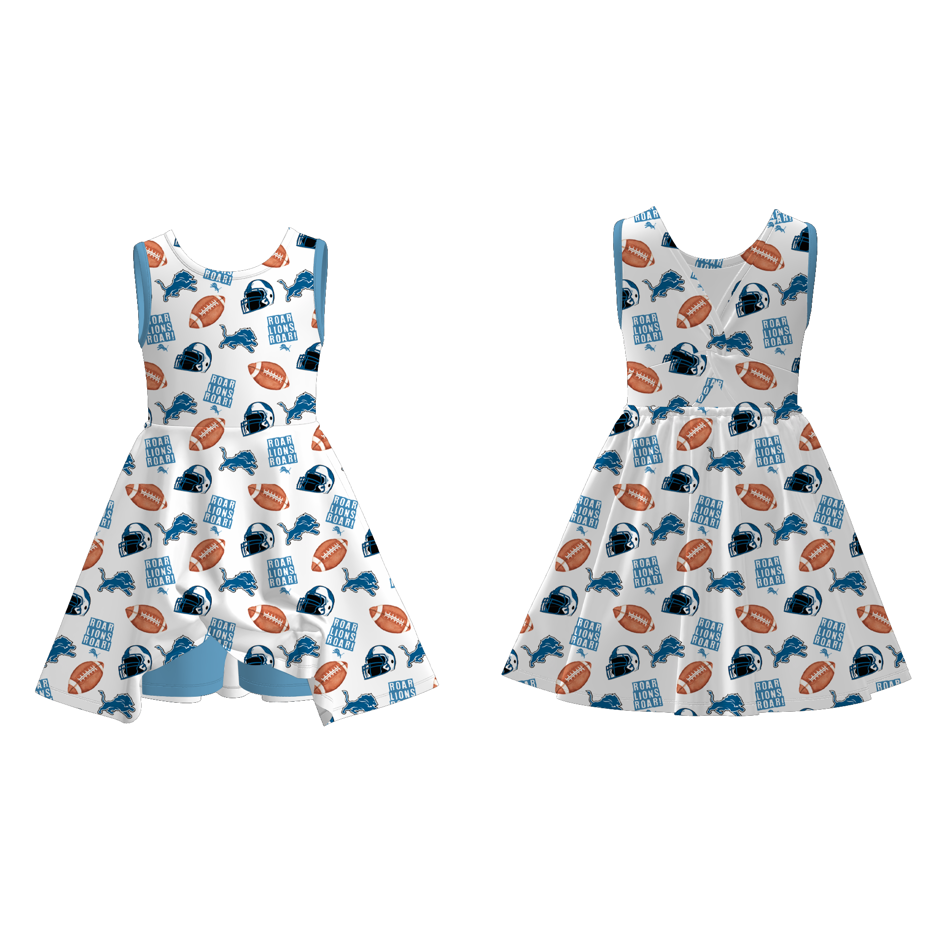 (Pre Order)Girls Summer Football Print Skort Set