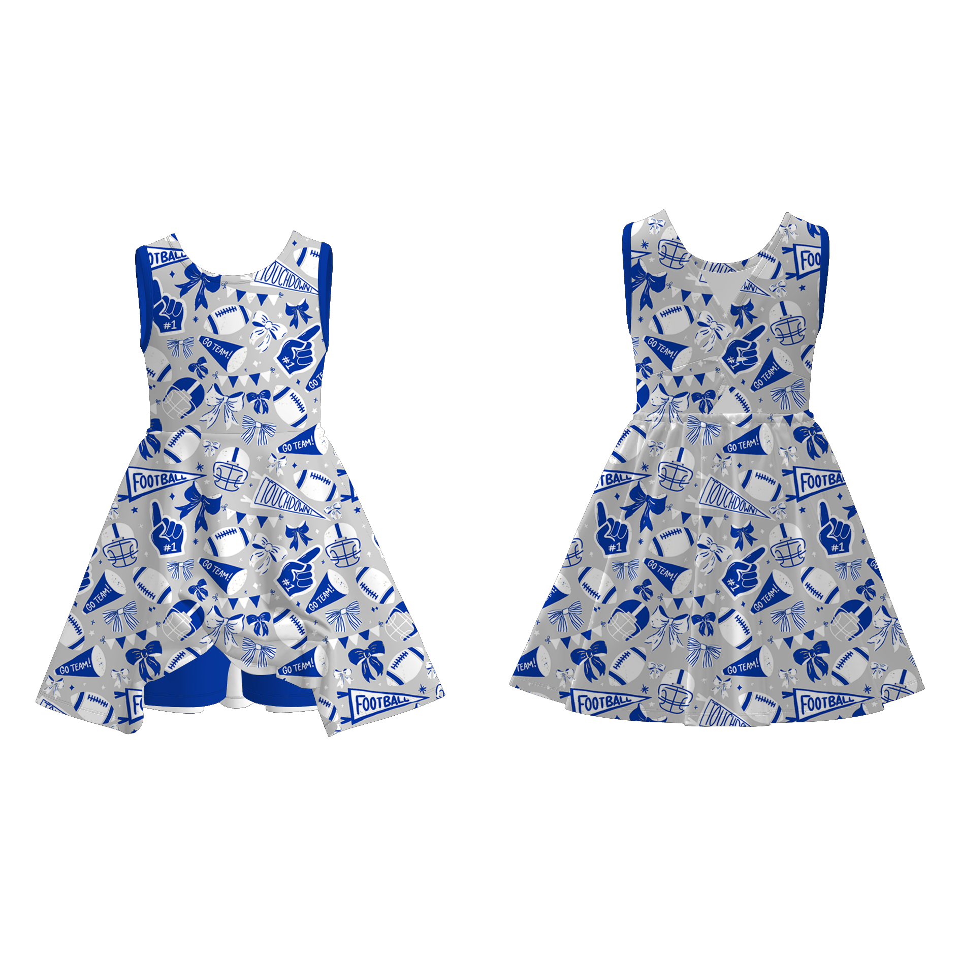 (Pre Order)Girls Summer Football Print Skort Set