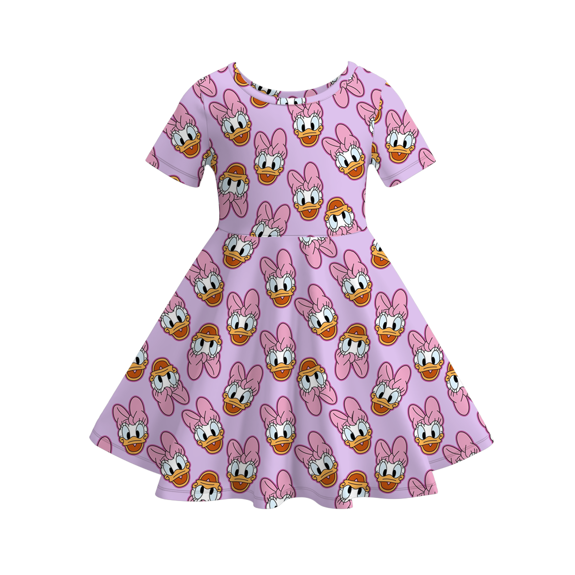 (Pre Order)Girls Summer Cartoon Print Dress&Pajamas