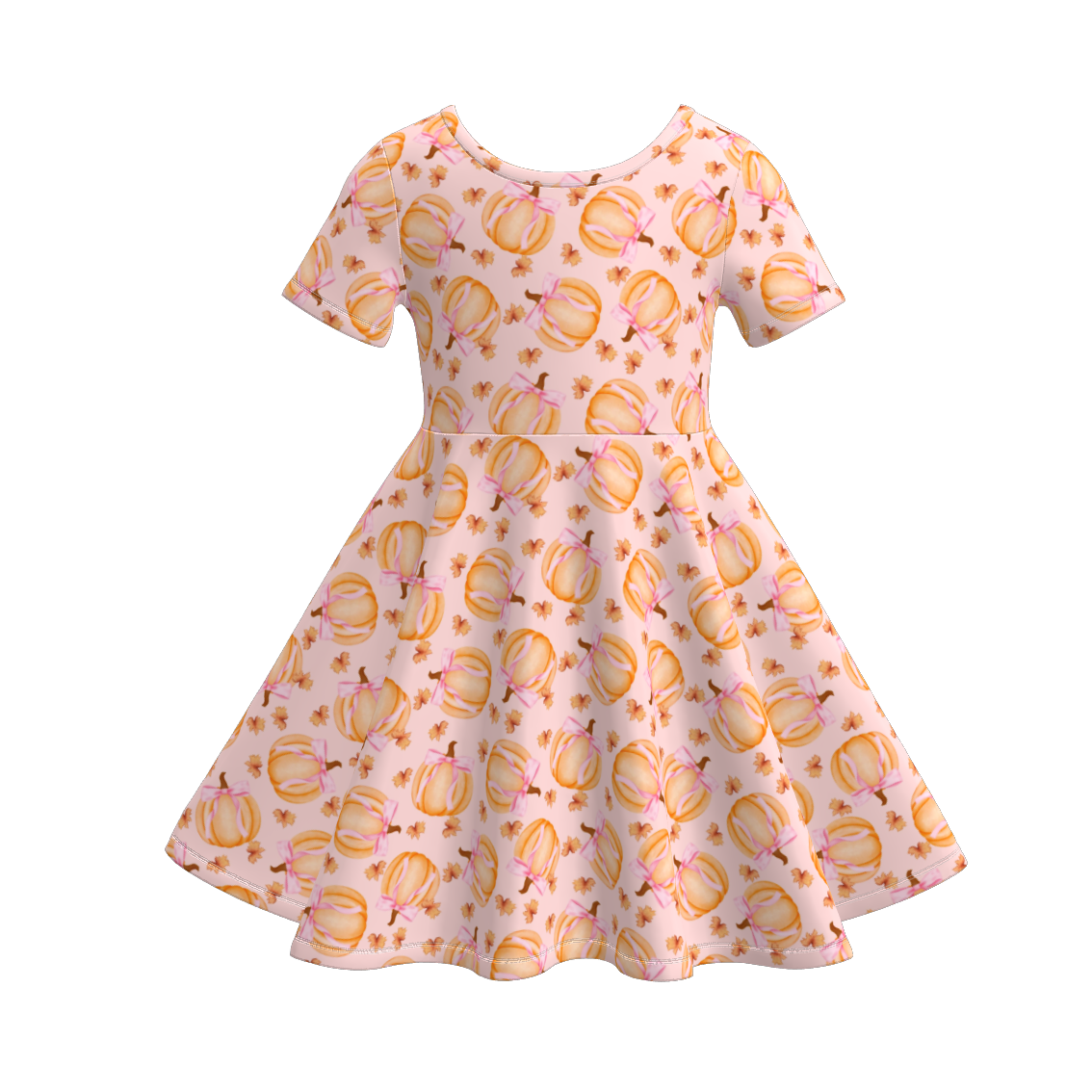 (Pre Order)Girls Halloween Cartoon Print Dress